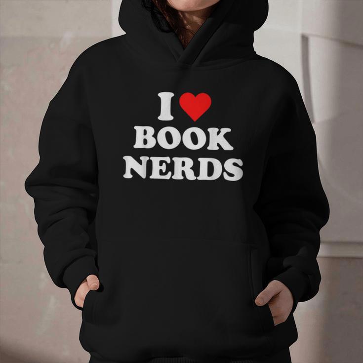 I Heart Book Nerds Book Readers Cute Graphic Youth Hoodie