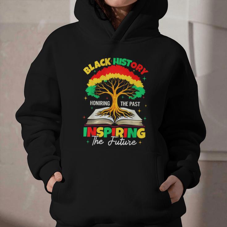Honoring Past Inspiring Future History Month Book Tree Graphic Youth Hoodie