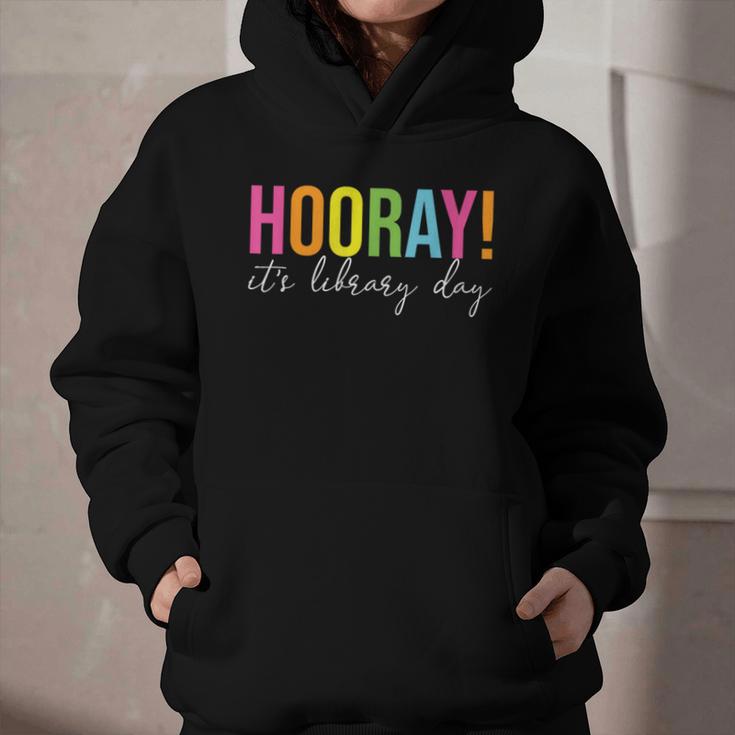 Hooray It's Library Day Teacher Reader Books Back To School Graphic Youth Hoodie Hooray It's Library Day Teacher Reader Books Back To School Graphic Youth Hoodie