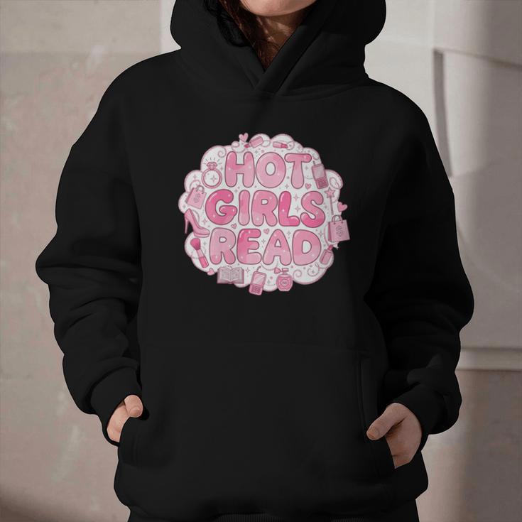 Hot Girls Read Pink Aesthetic Book Lover Reading Graphic Youth Hoodie Hot Girls Read Pink Aesthetic Book Lover Reading Graphic Youth Hoodie