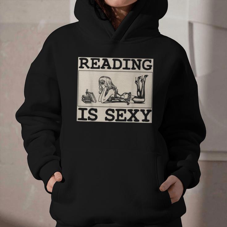 Hot Pin Up Girl Comic Book Vintage Reading Is Sexy Graphic Youth Hoodie
