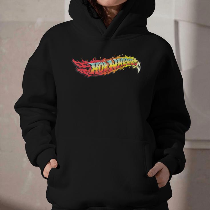 Hot Wheels Comic Book Fire Logo Graphic Youth Hoodie