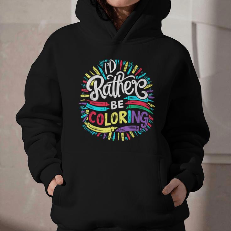 I'd Rather Be Coloring Books Color Drawing Book Graphic Youth Hoodie I'd Rather Be Coloring Books Color Drawing Book Graphic Youth Hoodie