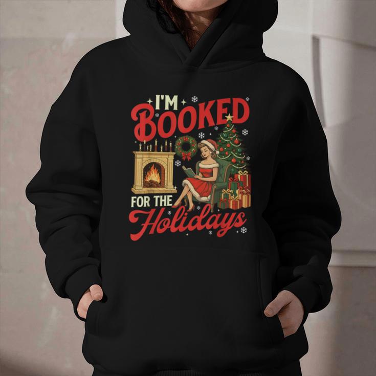 I'm Booked For The Holidays Christmas Reading Bookworm Xmas Graphic Youth Hoodie