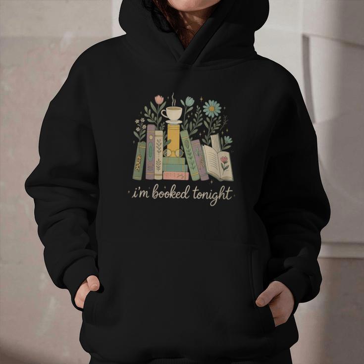 I'm Booked Tonight Floral Books Cozy Reading Graphic Graphic Youth Hoodie