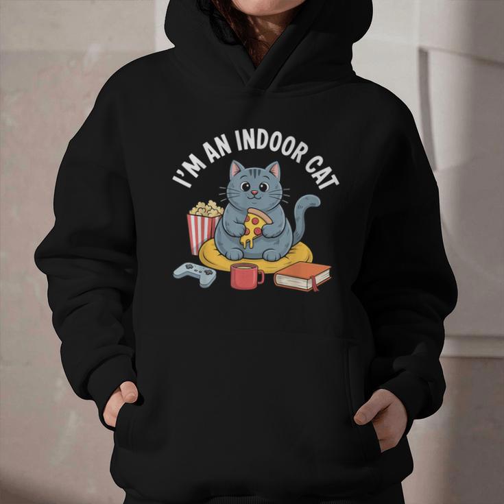 I'm An Indoor Cat Introvert Pizza Popcorn Book Gamer Cat Graphic Youth Hoodie I'm An Indoor Cat Introvert Pizza Popcorn Book Gamer Cat Graphic Youth Hoodie
