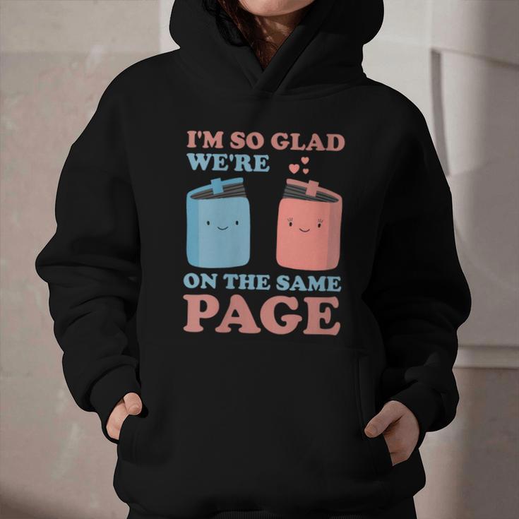 I'm So Glad We'Re On The Same Page Book Lover Writer Graphic Youth Hoodie I'm So Glad We'Re On The Same Page Book Lover Writer Graphic Youth Hoodie