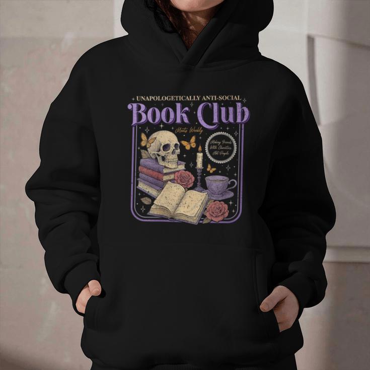 Introverted Romance Unapologetically Anti-Social Book Club Graphic Youth Hoodie
