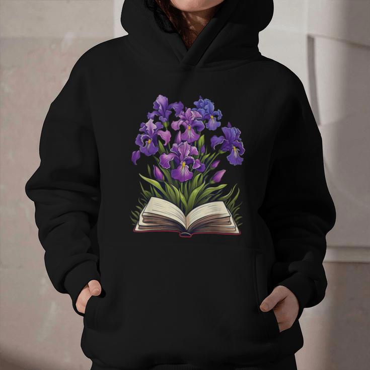 Irises Flowers Book Iris Floral Graphic Youth Hoodie