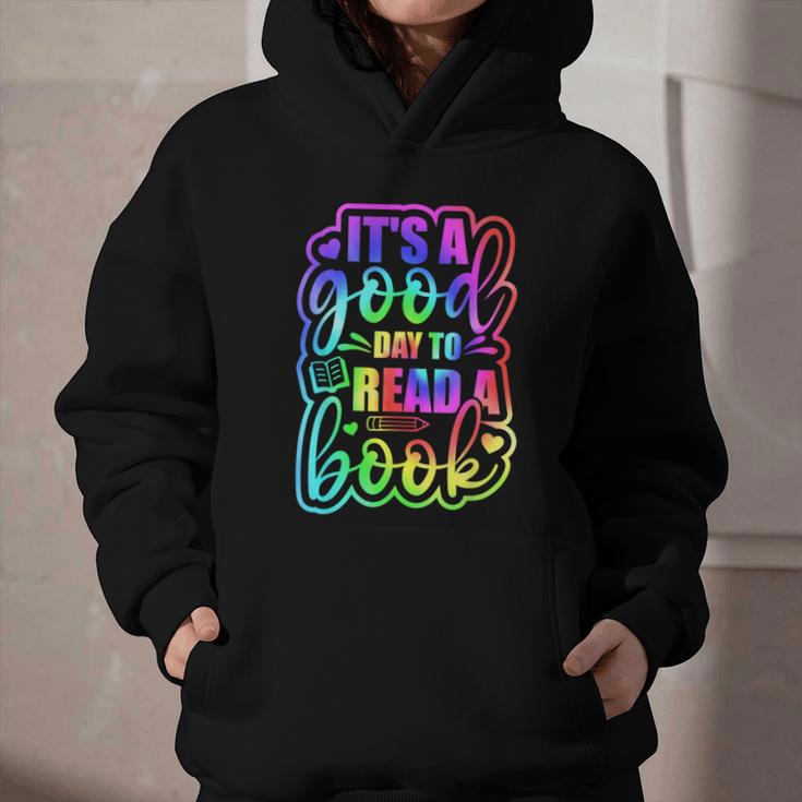 Its A Good Day To Read Book Kids Boys Girls Reading Graphic Graphic Youth Hoodie
