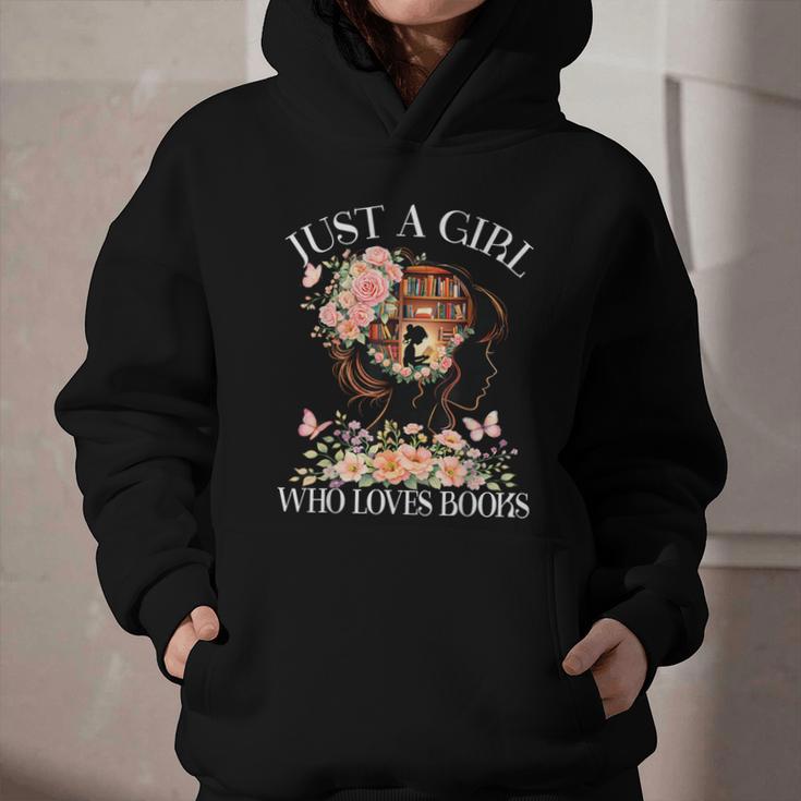 Just A Girl Who Loves Books Book Lover Reading For Women Graphic Youth Hoodie