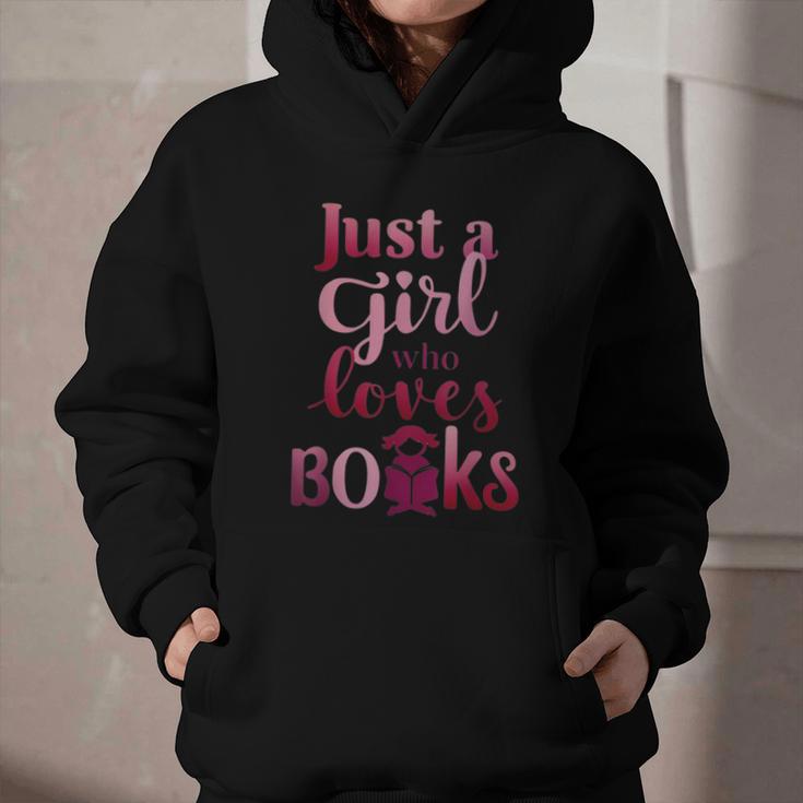 JUST A GIRL WHO LOVES BOOKS LIBRARIAN BOOK LOVERS BOOKWORM Graphic Youth Hoodie