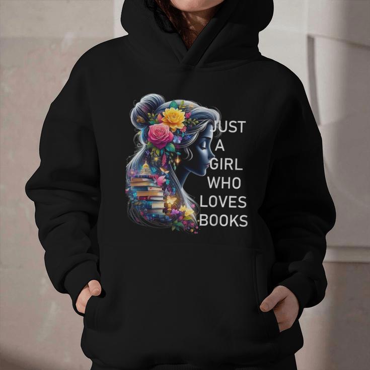 Just a Girl Who Loves Books Graphic Youth Hoodie Just a Girl Who Loves Books Graphic Youth Hoodie
