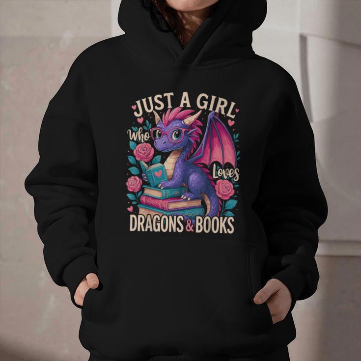 Just a Girl Who Loves Dragons And Books Dragon Graphic Youth Hoodie Just a Girl Who Loves Dragons And Books Dragon Graphic Youth Hoodie