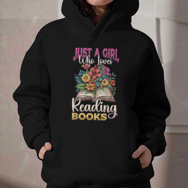 Just A Girl Who Loves Reading Books Graphic Youth Hoodie