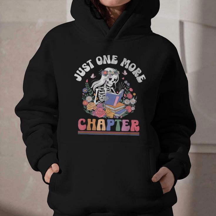 Just One More Chapter Skeleton Reading Book Bookworm Reader Graphic Youth Hoodie Just One More Chapter Skeleton Reading Book Bookworm Reader Graphic Youth Hoodie