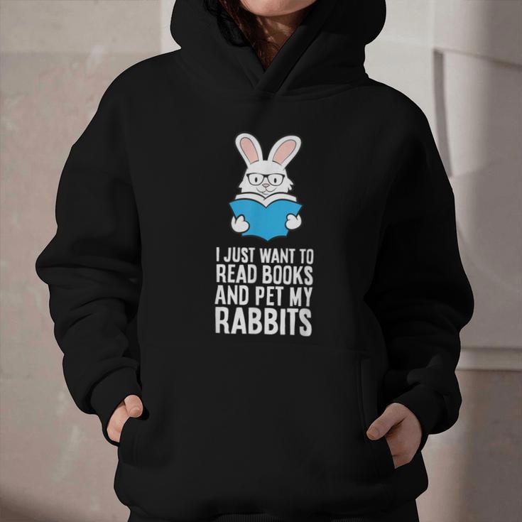 I Just Want To Read Books And Pet My Rabbit Graphic Youth Hoodie