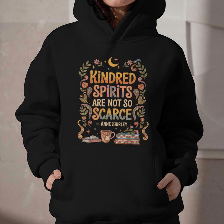 Kindred Spirits Are Not So Scarce Bookish Quote Graphic Youth Hoodie