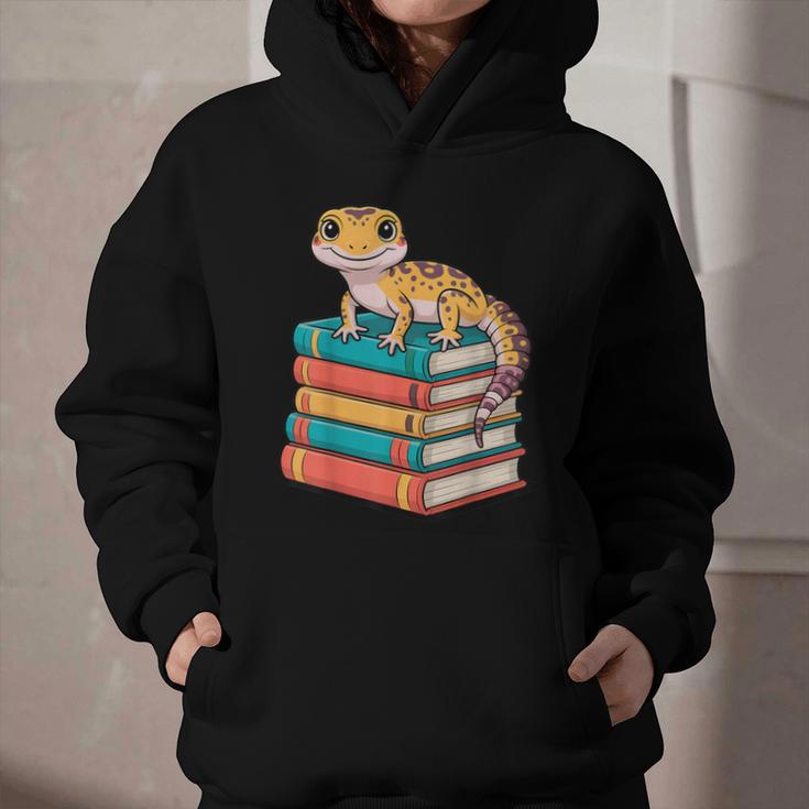 Leopard Gecko Book Lover Reading Graphic Youth Hoodie