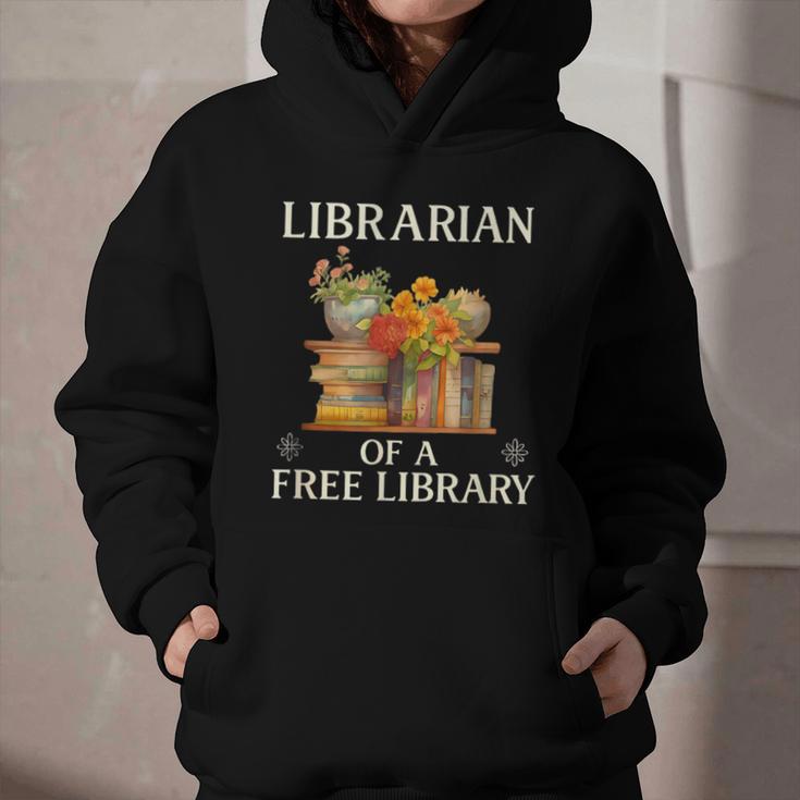 Librarian Of a Free Library Floral Book Lover Graphic Youth Hoodie
