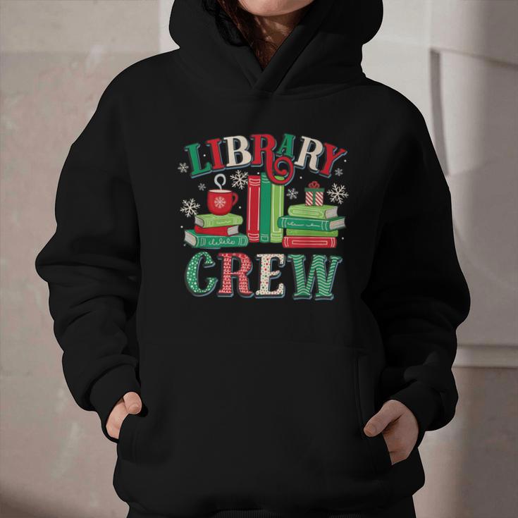 Library Crew Book Lovers Reader Teacher Librarian Christmas Graphic Youth Hoodie