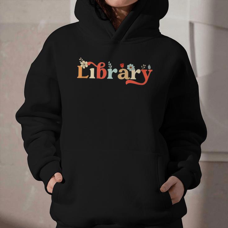 Library School Librarian Book Lover Reading Floral For Women Graphic Youth Hoodie