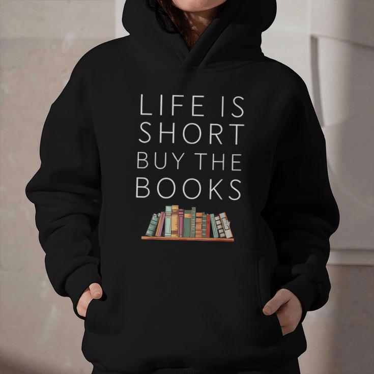 Life Is Short Buy Books Quote For Bookworms Graphic Youth Hoodie
