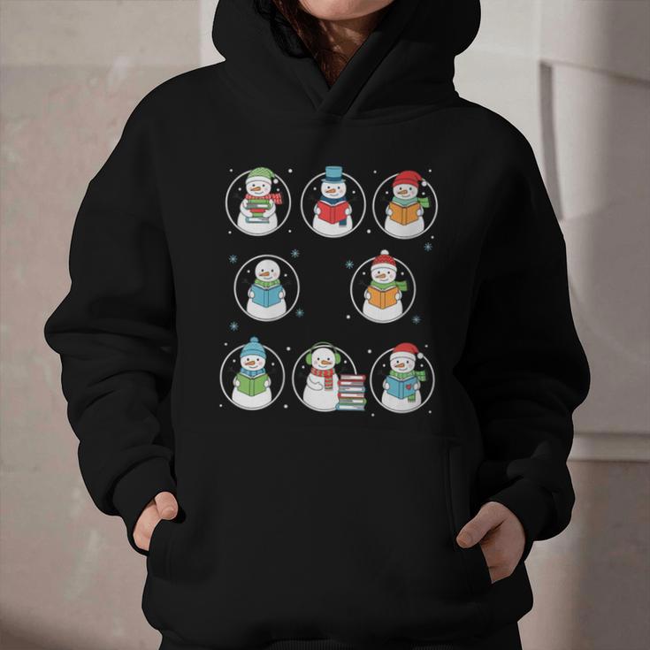 Literary Winter Reading Snowmen Cozy Book Lover Pattern Graphic Youth Hoodie Literary Winter Reading Snowmen Cozy Book Lover Pattern Graphic Youth Hoodie