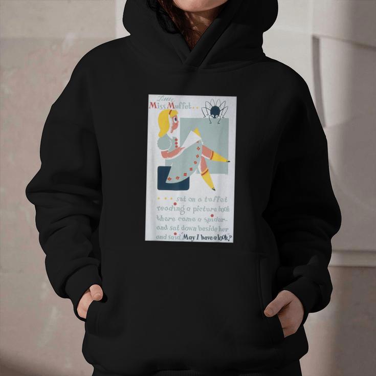 Little Miss Muffet Reading a Picture Book Graphic Youth Hoodie Little Miss Muffet Reading a Picture Book Graphic Youth Hoodie