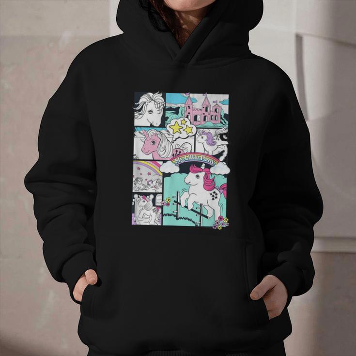 My Little Pony Classic Vintage Rainbow Castle Comic Book Graphic Youth Hoodie