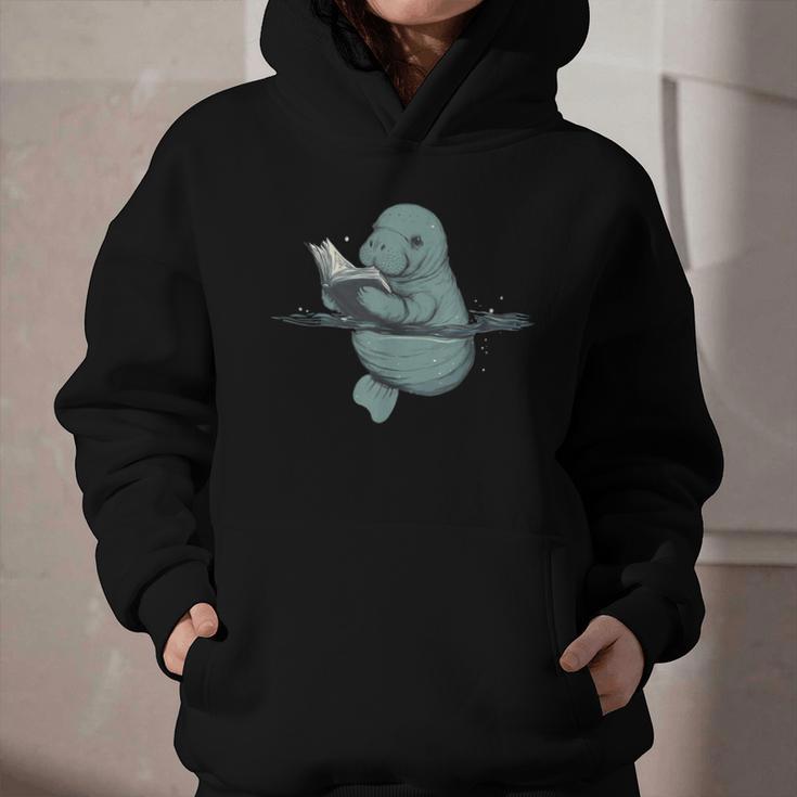Manatee Reading Book Bookworm Manatees Ocean Animal Lover Graphic Youth Hoodie Manatee Reading Book Bookworm Manatees Ocean Animal Lover Graphic Youth Hoodie