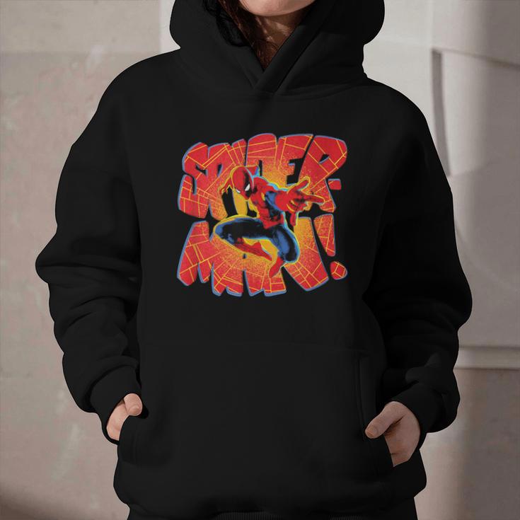Marvel Spider-Man Peter Parker Comic Book Letter Logo Graphic Youth Hoodie