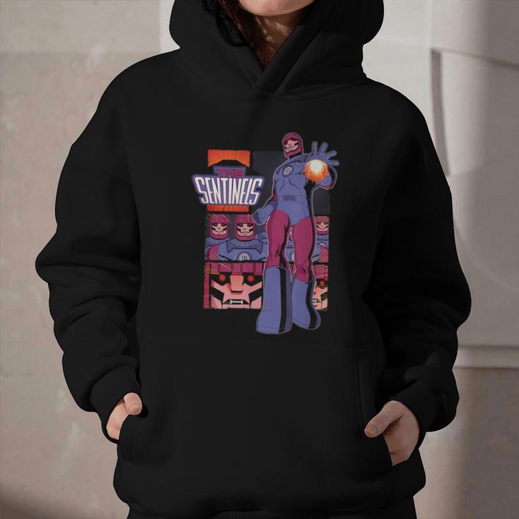 Marvel X-Men '97 Sentinels Vintage Classic Comic Book Panels Graphic Youth Hoodie