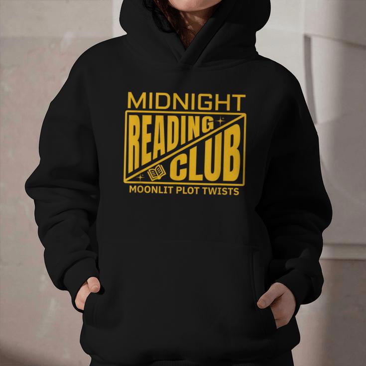 Midnight Reading Club Night Owl Book Readers Graphic Youth Hoodie