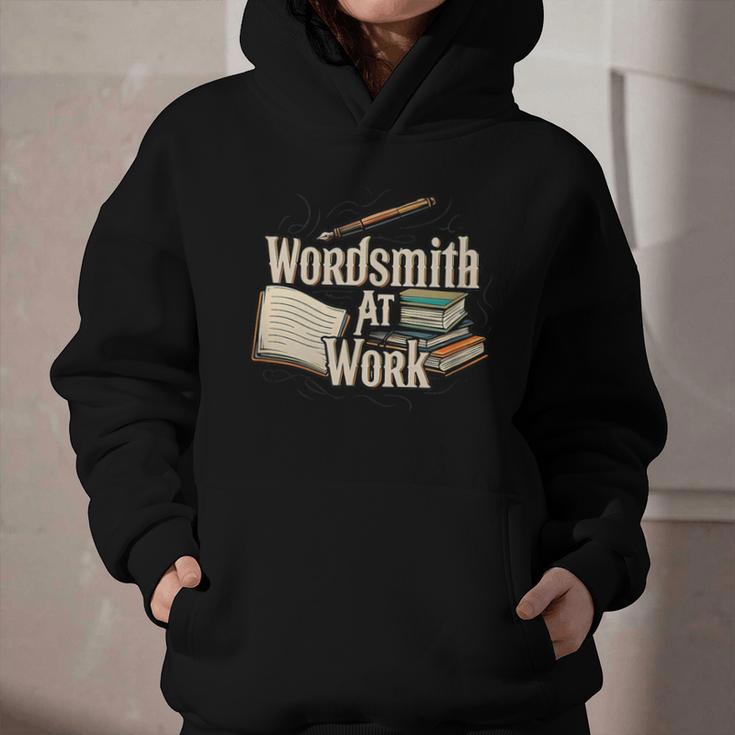 Wordsmith At Work Vintage Writer & Author Pen Book Lover Graphic Youth Hoodie