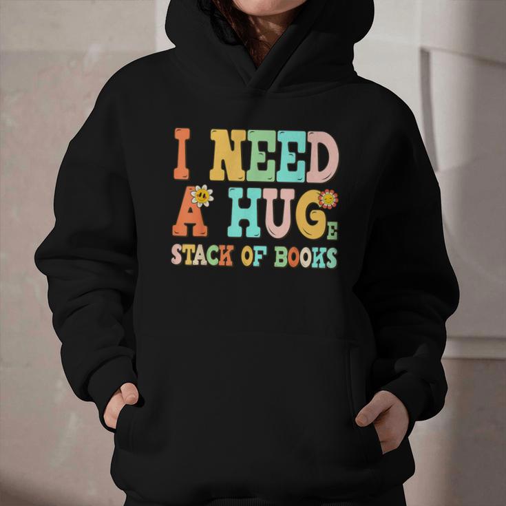 I Need A Huge Stack Of Books Reading Bookworm Joke Graphic Youth Hoodie