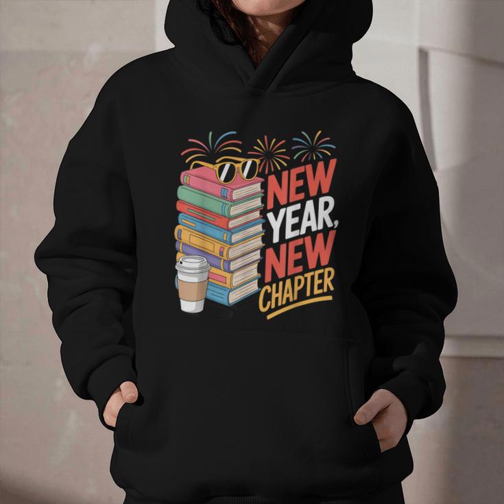New Year New Chapter Book Lover Reader Graphic Youth Hoodie