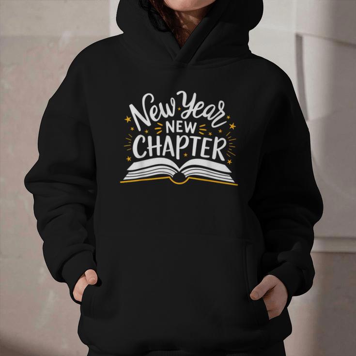 New Year New Chapter Happy New Year 2025 Book Graphic Youth Hoodie
