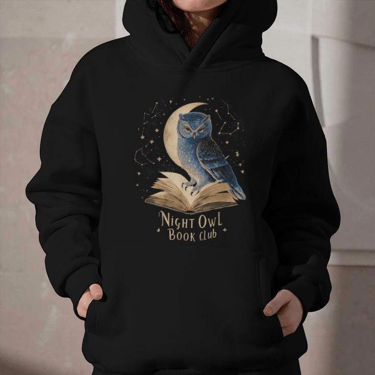 Night Owl Book Club Crescent Moon Late Night Reading Graphic Youth Hoodie Night Owl Book Club Crescent Moon Late Night Reading Graphic Youth Hoodie