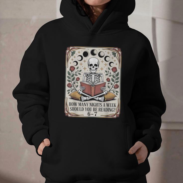 How Many Nights Reading Meme 6 7 Book Lover Graphic Youth Hoodie