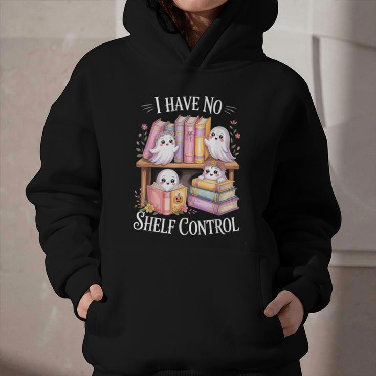 I Have No Shelf Control Ghost Reading Books Pun Graphic Youth Hoodie