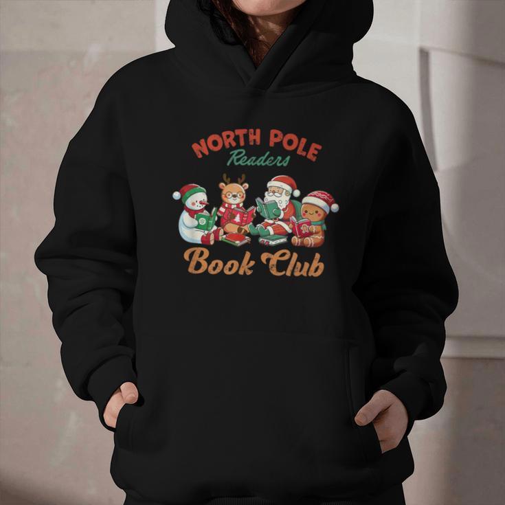 North Pole Readers Book Club Reading Book Christmas Graphic Youth Hoodie North Pole Readers Book Club Reading Book Christmas Graphic Youth Hoodie