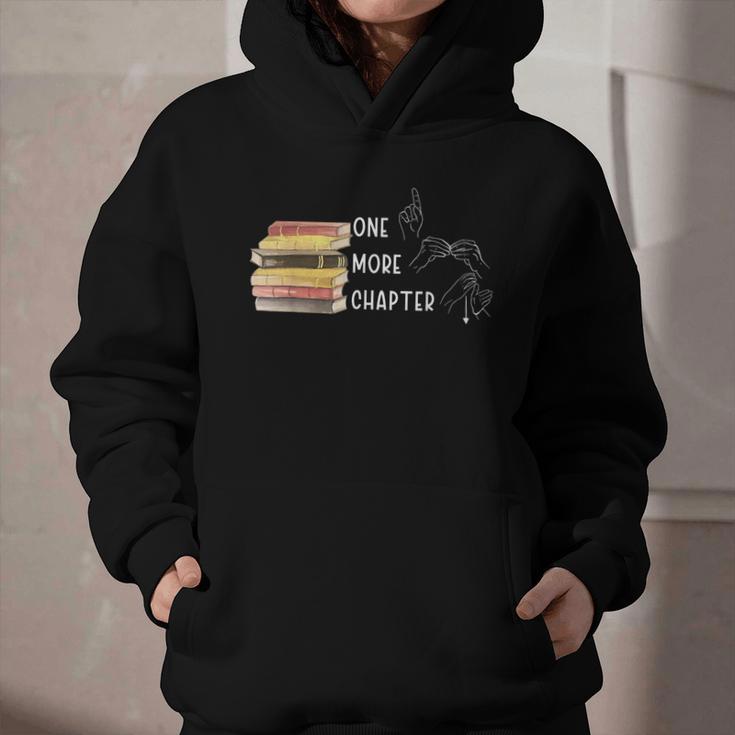 One More Chapter Sign Language Deaf Reading Book Lover Graphic Youth Hoodie