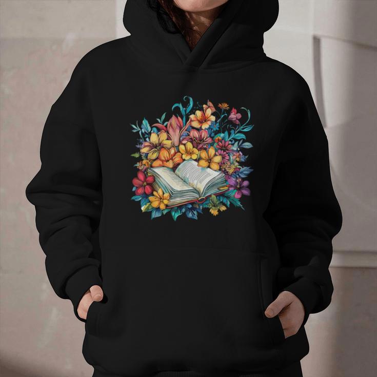 Open Book With Colorful Floral Reading Magic Graphic Youth Hoodie Open Book With Colorful Floral Reading Magic Graphic Youth Hoodie