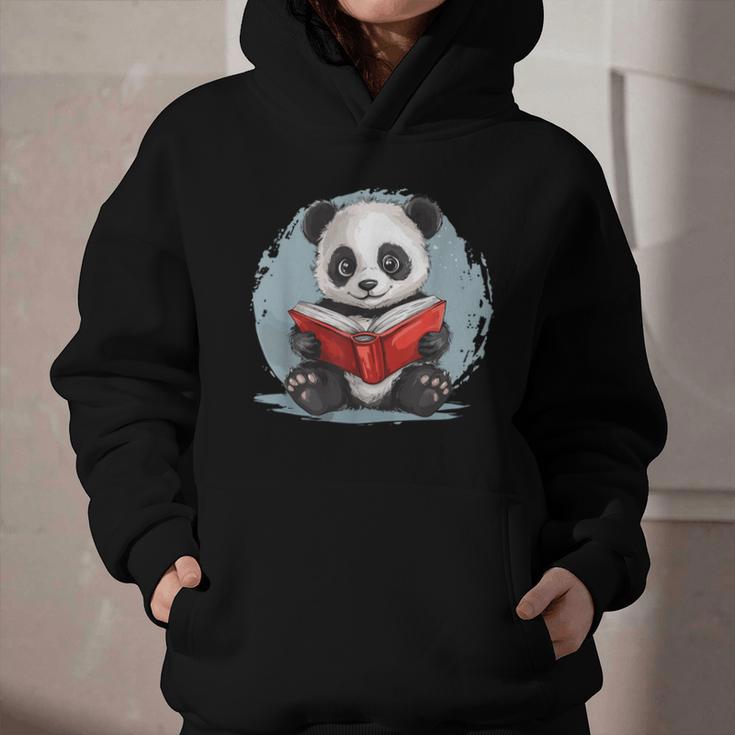 Panda With Book For Reading Enthusiasts Graphic Youth Hoodie