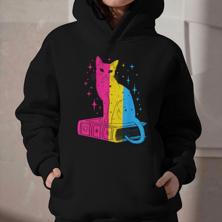 Pansexual Pride Celestial Cat Sitting Book LGBTQ Pan Colors Men Women Graphic Youth Hoodie Pansexual Pride Celestial Cat Sitting Book LGBTQ Pan Colors Men Women Graphic Youth Hoodie