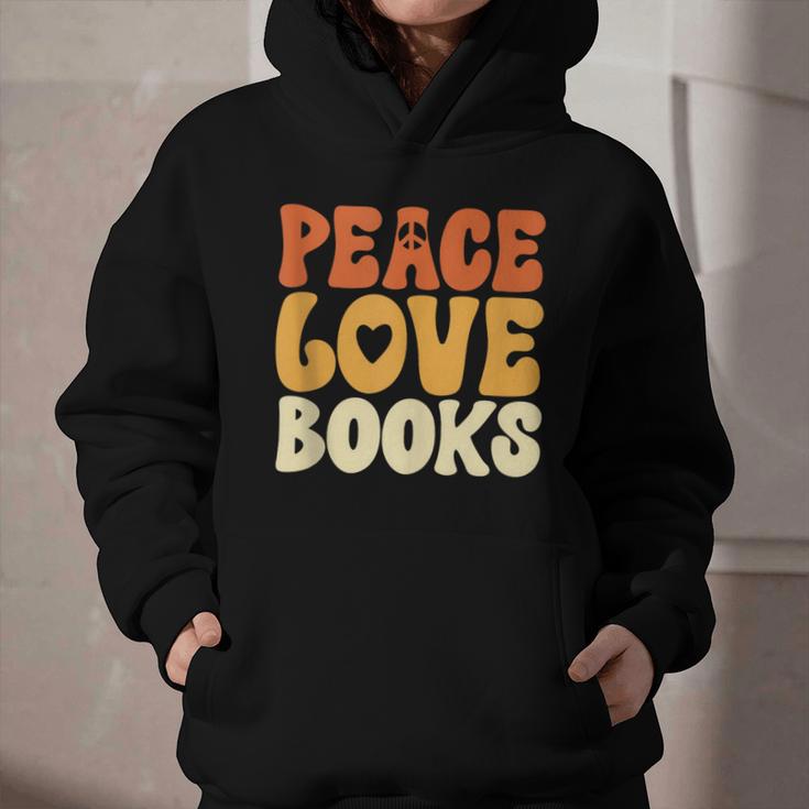 Peace Love Books Men Women Graphic Youth Hoodie