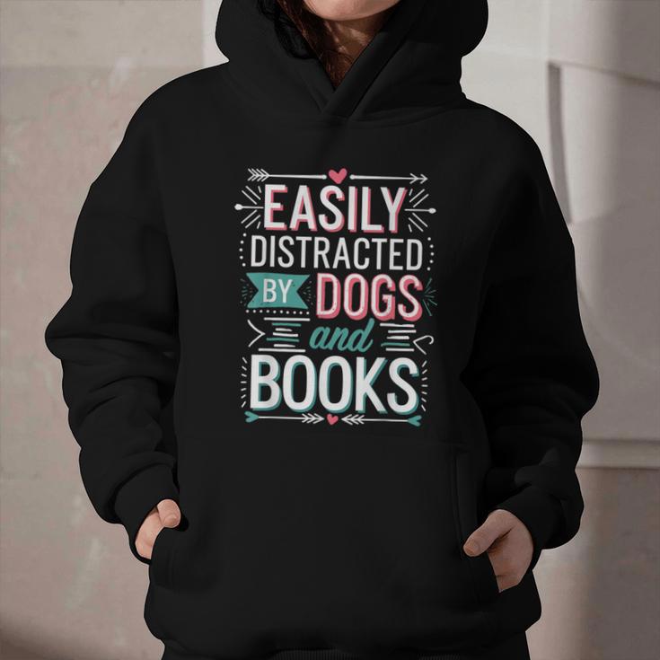 Pet Lover Easily Distracted By Dogs And Books Joke Men Graphic Youth Hoodie Pet Lover Easily Distracted By Dogs And Books Joke Men Graphic Youth Hoodie