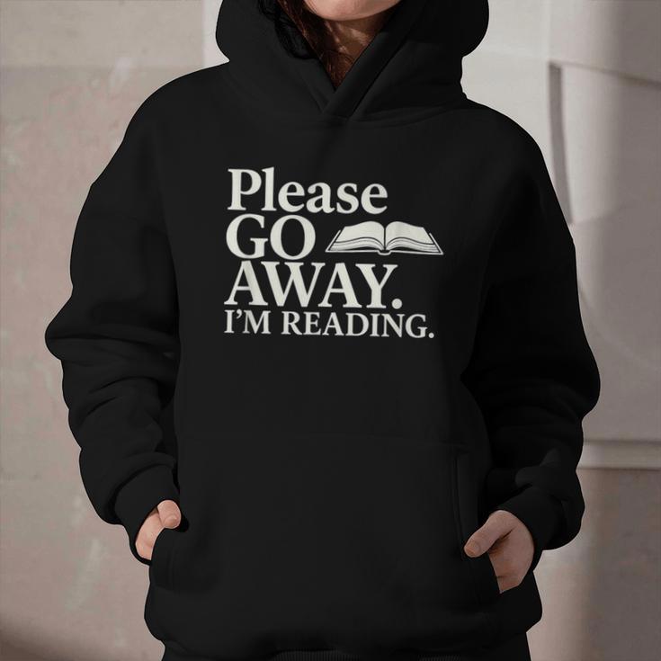 Please Go Away Im Reading Book Lover Quote Graphic Youth Hoodie Please Go Away Im Reading Book Lover Quote Graphic Youth Hoodie