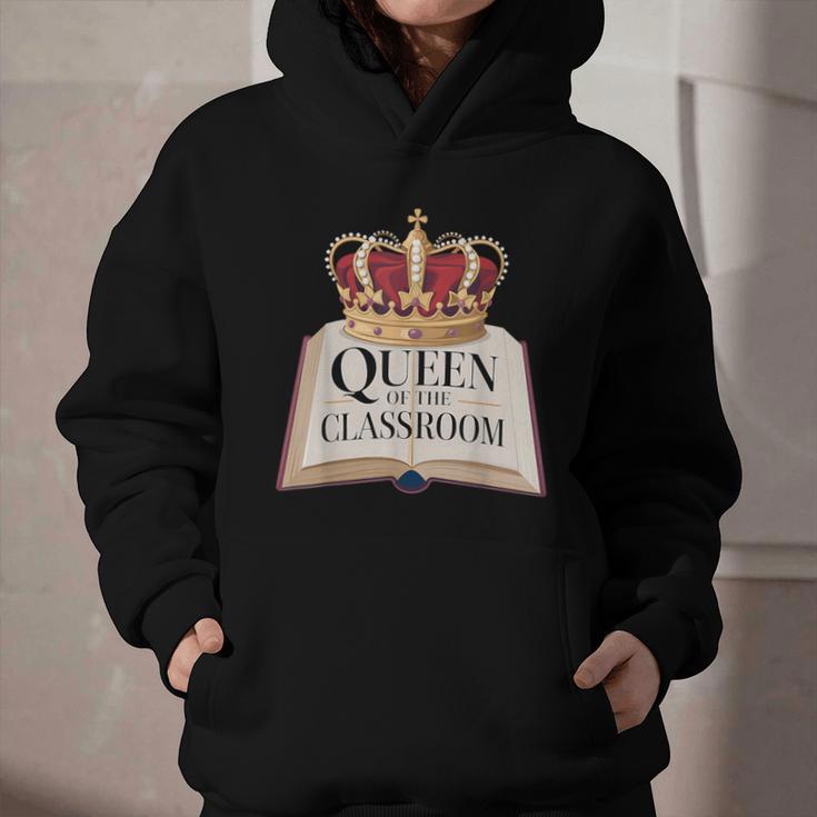 Queen Of The Classroom Appreciation Royal Crown Book Graphic Youth Hoodie Queen Of The Classroom Appreciation Royal Crown Book Graphic Youth Hoodie